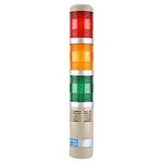 Heschen Industry Signal Light Tower Stack Light, 12VDC, Industrial Buzzer, Red Green Yellow LED light, Alarm Warning, Continuous Light