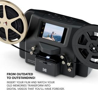 Kodak 8mm & Super 8 Film Digitizer – 5" Screen, Frame-by-Frame MP4 Converter