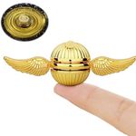 Anzmtosn Golden Orb Fidget Spinner Toy Metal, Wizard Hand Finger Spinner, Fingertip Gryo