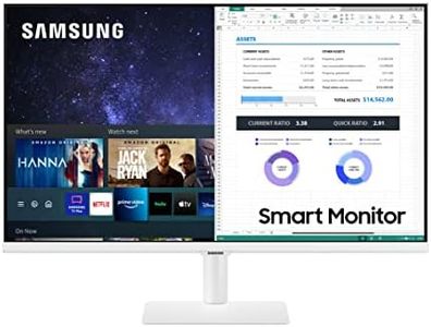 Samsung, Smart Monitor M5 S27AM500NR, Schermo 27'', 1920x1080 (Full HD), Piattaforma TV (Amazon Video, Netflix), Airplay, Mirroring, Office 365, Wireless Dex, Casse Integrate, WiFi, HDMI, Nero