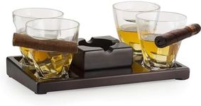 The Wine Savant Cigar Glasses Tray 