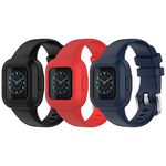 3-Pack Bands Compatible with Vivofit jr. 3 Bands for Kids 4+, Replacement Flexible Soft Silicone Sport Sweat Resistant Wristbands Band for Vivofit jr. 3 Fitness Tracker for Kids Small Size 5.1”-6.9” (Black,Red,Navy Blue)