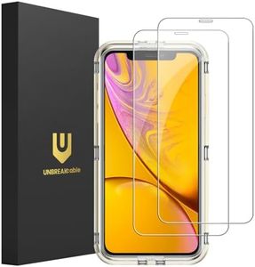 UNBREAKcable 2-Pack Screen Protector for iPhone 11/iPhone XR, Military-Grade Shatterproof Tempered Glass [9H+ Hardness] [Easy Installation Frame] [99.99% HD Clear] for Apple iPhone XR/11