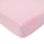 American Baby Company Heavenly Soft Chenille Fitted Crib Sheet for Standard Crib and Toddler Mattresses, Pink, for Girls, Pack of 1