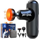 BOB AND BRAD Fathers Day Dad Gifts, Q2 Plus Massage Gun with Heat, Mini Massager Gun Deep Tissue, Quiet Muscle Massager Handheld Massage Device for Home Office Workout Muscle Pain Relief with Suitcase