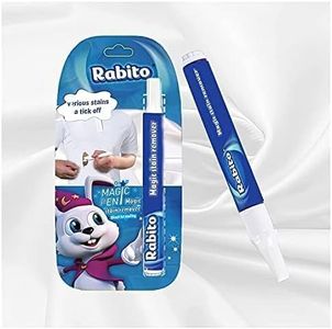 Stain Remover Pen Liquid for Clothing, Portable Bleach Pen for Shoes Instant Stain Removal, Grease Remover Wash Free Laundry Clean Pen Instant Cleaner- Pack Of 1
