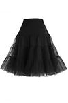 Underskirts for Dresses Vintage 50s Wedding Bridesmaid Party and Evening Dress | Plus Size Petticoats for Under Dress or Skirt | Malco Modes Black Sexy Tea Length Petticoat | Style 417