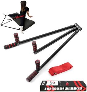MuscleForge® Leg Spreader for Stretching The Adductors up to 180° Spagate Trainer for Legs in Ballet, Martial Arts and Fitness, Stainless Steel with Padded Handles