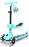 Serenelife Kids Scooter, 3 Wheel Scooter for Kids, Foldable 2-in-1 Sit/Stand Kick Scooter with Seat for Child & Toddlers Ages 3-12, Adjustable Height and LED Light Up Wheels