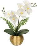 Small Fake Orchid Fake Plant, White