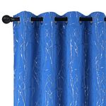 Tony's collection Royal Blue Blackout Curtains for Bedroom, Rubber Thermal Insulated Noise Reducing Window Drapes for Living Room/Patio/Yard/Sliding Glass Door(52x95 Inch, Royal Blue,2 Panels)