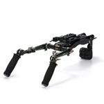 TILTA Camera Shoulder Rig with Dual Rosette Handgrip, Dual Quick Release Baseplate and Soft Velcro Shoulder Pad, Lightweight Video Film Making System Kit for DSLR Camera and Camcorder TA-LSR-B