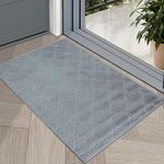 GULLAMBO Machine Washable Door mat indoor - Dirt Trapper Non Slip Absorbent Door Mats Inside front back floor mats doormats Inside- Kitchen mats hallway Mats Grey, 40x60cm