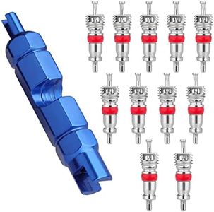 SAVITA 11pcs Valve Core Bike Kits, Stainless Steel Valve Cores for Tires Valve Cores Tool for Cars Trucks Motorcycles and Bicycles (Blue)