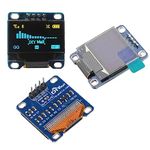 DIYmalls 0.96" inch OLED Display Screen Module I2C IIC 128x64 SS - D - 1306 3.3V-5V Yellow+Blue for Arduino U N O 2560 Nano ESP8266 NodeMCU ESP32 (Pack of 3)