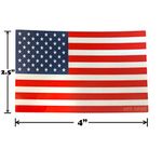 American Flag USA Vinyl Decal 4" x 2.5" UV Resistant Weatherproof Support US Military Set of 4 Spy Spot