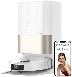 DREAME X40 Ultra Robotic Vacuum with Removable & Liftable Mop, 12,000Pa Suction, Side Brush Extensive Cleaning, 158°F Mop & Washboard Self Cleaning, Auto-Empty, Auto Refill, liftable Brushes