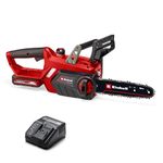 Einhell Power X-Change 18V Cordless Chainsaw With Battery and Charger - 10 Inch (25cm) Electric Chainsaw Cordless With OREGON Bar and Chain - GE-LC 18/25 Li Battery Chainsaw + 3Ah Starter Kit