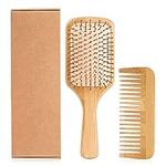 Hair Brush-Natural Wooden Bamboo De