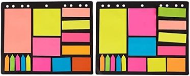 2 Pack Divider Sticky Notes Memo Set for Binders, Notebooks, Planners w/Index Tabs, Flags (Multicolored)