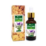 Salvia Clary Sage Oil With Dropper 100% Natural Pure Undiluted Uncut Essential Oil 50Ml