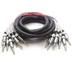 8 Channel 1/4-Inch TRS Snake Cable-15 Feet Long-Serviceable Ends-Pro Audio Effects Snake for Live, Recording, Studios, and Gigs-Patch, Amp, Mixer, Audio Interface 15-Feet