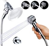 3 Mode Dog Shower Attachment, High Pressure Handheld Sprayer with ON/OFF Switch, Metal Diverter and 3/4" GHT and 1/2" NPT Quick Disconnect Adapter for Outdoor and Indoor Pet Bathing