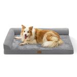 COSY KISS Orthopedic Dog Beds for Medium Szie Dog, Pet Couch for Small Dog Cat (Grey, XL (44 * 32 * 7inch)) (Grey, XL(112X81X18cm))