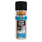 Hycote Bodyshop Fast Drying Aerosol Car Spray Paint, Satin Black, 400 ml