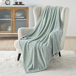 Bedsure Fleece Blankets Twin Size Blanket for Couch - Sage Green Blankets Fuzzy Cozy Soft Plush Lightweight Warm Twin Blankets for Bed, 60x80 inches