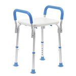 KosmoCare Premium Imported Shower Bench with handrest | Height Adjustable, Tool-Free Assembly Shower Chair with Anti-Slip Rubber Tips for Safety of Seniors & Elderly