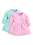 BABY GO Full Sleeve Dresses for Baby Girls(9-12M,PINKK)