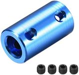 uxcell 6mm to 8mm Bore Rigid Coupling Set Screw L25XD14 Aluminum Alloy,Shaft Coupler Connector,Motor Accessories,Dark Blue