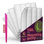 GreenFix Adhesive Mounting Putty - 100PCs White Sticky Tack for Wall Hanging - Poster Putty Removable Non Marking - Tacky Putty for Picture Poster Hanging Crafts - Sticky Tac Wall Adhesive