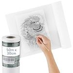 WINTEX Transparent Tracing Paper Roll - 50m x 30cm (164 ft x 11.8") - 50gsm Large Roll of Pattern Paper - Translucent Detail Layout Trace Paper - Drawing, Tracing, and Crafting