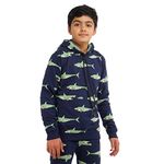 Real Basics Boys Cotton Hooded Sweatshirt(RB-BoyHood-P1-78-sharkhood_Multicolor_7-8 Years)