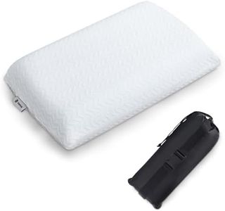 Vekkia Travel Pillow, Memory Foam Pillow Compressible Camping Pillow with Washable Cover,Ergonomic Supportive Pillow for Sleeping Ideal for Adults Kids Travel, Hiking, Airplane and Car-S