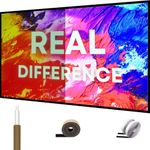 ALR Projector Screen Indoor Wall-Mounted - Fixed-Frame Like, High Brightness 2.7X Gain and High Contrast 70% ALR - Home Theater 4K Movie Screen - 100 inch 16:9 Gray Screen - by SilverMagic