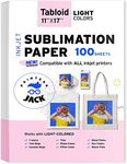 Printers Jack Sublimation Paper 11x17 inches 100 Sheets 120gsm Compatible with Epson, Sawgrass & Ricoh Inkjet Printer with Sublimation Ink Heat Transfer Paper Sublimation