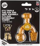 Tasty Bone Nylon Peanut Butter Trio Chew Dog Toy Extra Small