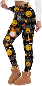 Alaroo Halloween Clothes for Women Fleece Lined Leggings Costumes Tights Winter Outfits Lightweight Workout Yoga Pajama Pants 01 L