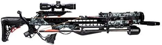 BARNETT TS380 High-Speed Crossbow, with Anti-Dry Fire Trigger, 4x32mm Multi-Reticle Scope, 2 Arrows, Lightweight Quiver, with Crank Device