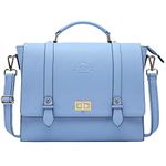 15.6-Inch Laptop-Briefcase-for-Women,Work-Bags Unique Laptop Messenger Bag Satchel-Bag Laptop-Computer Bag with Professional Padded Compartment for Tablet Notebook Ultrabook-Baby Blue Jay