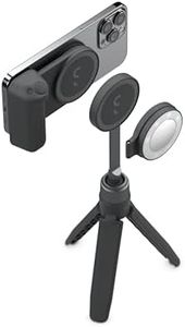 ShiftCam SnapGrip Creator Kit - Includes SnapGrip, SnapLight, SnapPod and Carry Pouch - Magnetic Mount Snaps on to Any Phone | Midnight