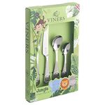 Viners Jungle Kids Cutlery Set | Children’s Mirror Polished Flatware Gift Box with 25 Year Guarantee | for Ages 1-5 | 18/0 Stainless Steel, 4 Piece