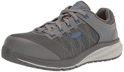 KEEN Utility Men's Vista Energy Low Height Sneakers Composite Toe Industrial Work Shoes, Steel Grey/Baleine Blue, 13