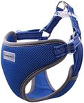 KRUZ PET Step-in Chest Dog Harness - Heavy Duty, Reflective, Ultra Soft Mesh for for Small and Medium Dog Breeds - (Royal Blue/Small)