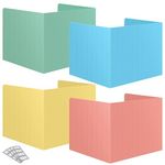 16 Pack Desk Privacy Folders for Students Desk Divider - Designer Pastel Color Privacy Folders for Students - Easy to Clean Strong Plastic Privacy Shield Desk Dividers for Students Classroom Supplies