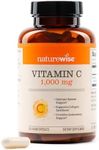 NatureWise Vitamin C 1000mg, Vitamin C Capsules - Dietary Supplement for Immune Support - Vegan, Non-GMO, Gluten Free - 120 Count[4-Month Supply]