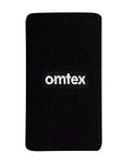 omtex Sweat band wrist band / wrist support for gym, cricket, running and sports activities 5 inches (Black)